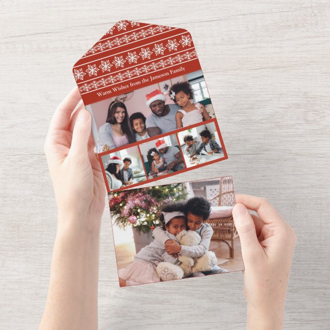 Cozy Sweater Multi Photo Holiday Card (Tearaway)