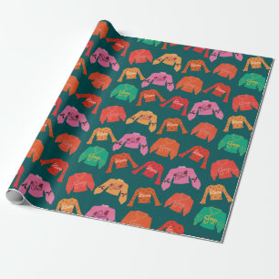 Cozy sweaters Christmas wrapping paper
