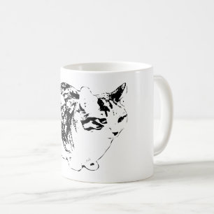 Cozy Tabby on Winter Watch Coffee Mug