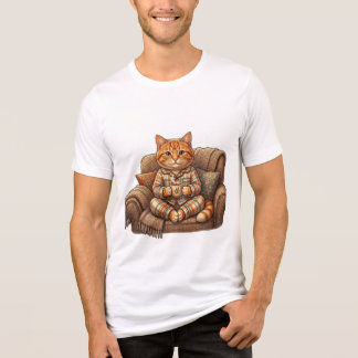Cozy Tea Time Cat Tri-Blend Shirt