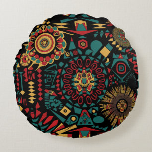 Cozy Teal "Heritage-Inspired Patterns" Cushion 41c