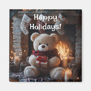 Cozy Teddy Bear Holiday Design  Magnet