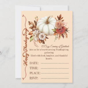 Cozy Thanksgiving Pumpkin Invite
