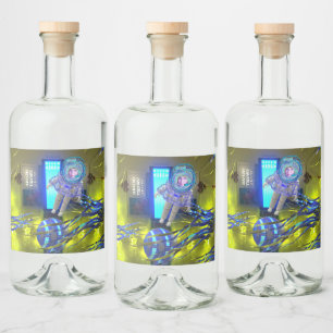 Cozy Universe Mystery Liquor Bottle Label