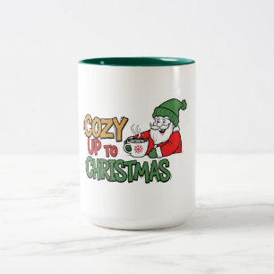 Cozy Up to Christmas Design Two-Tone Coffee Mug