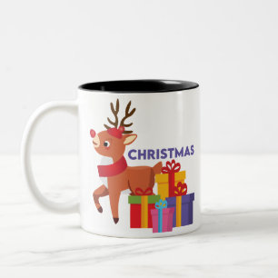 Cozy Up with Christmas Joy Two-Tone Coffee Mug