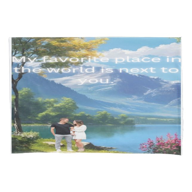 Cozy Up with Memories: Personalized Photo  Pillowcase (Front)