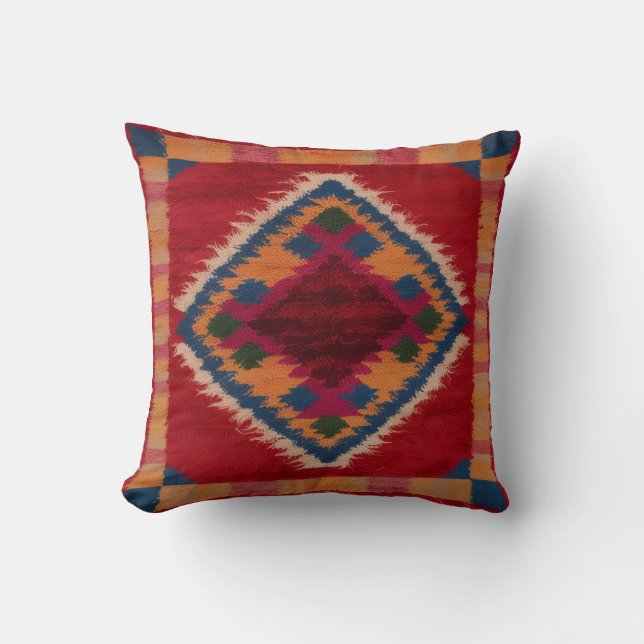 Cozy Up with Red Kilim Decorative Pillows (Front)