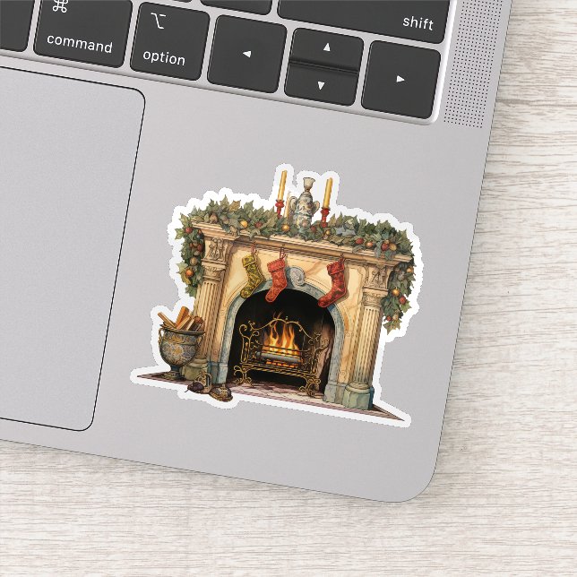 Cozy Victorian Fireplace Christmas (Detail)