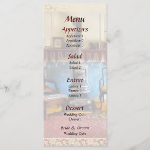 Cozy Victorian Parlour Wedding Menu