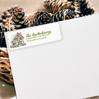 Cozy Vintage Christmas Cottage Personalized