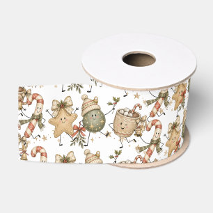 Cozy Vintage Christmas Sweet Friends Grosgrain Ribbon