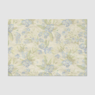 Cozy vintage floral textile Forget Me Not Tissue Paper