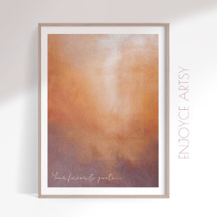 Cozy warm abstract painting fall wall art