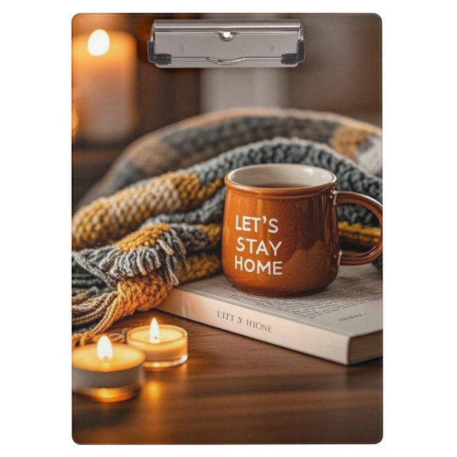 Cozy warm candle lit evening  clipboard (Front)