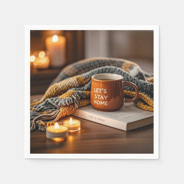 Cozy warm candle lit evening  napkin (Front)