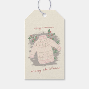 Cozy & Warm Christmas Gift Tag - Merry Christmas