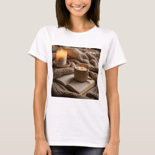 Cozy warm evening candles and blanket T-Shirt