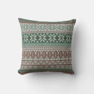 Cozy warm knitting throw pillow
