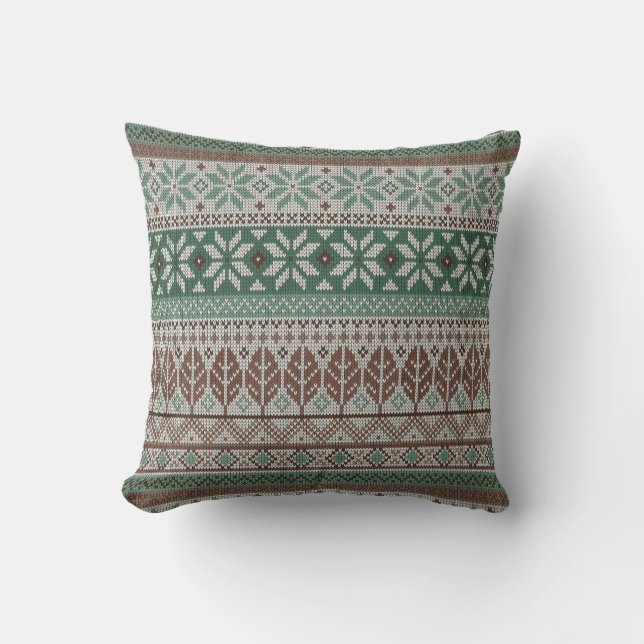 Cozy warm knitting throw pillow (Front)