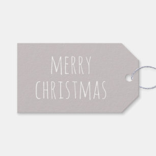 Cozy Warm Light Grey Christmas Winter Holiday Gift Tags