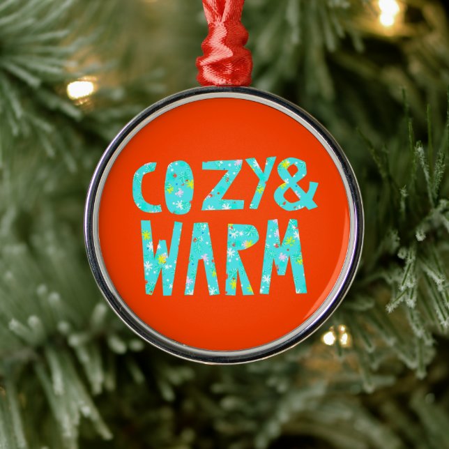 Cozy & Warm Metal Ornament (Tree)