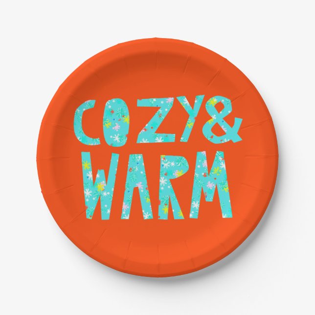 Cozy & Warm Paper Plate (Front)