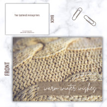 Cozy Warm Winter Wishes Client Happy Holidays Card