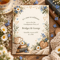 Cozy Watercolor Grandparents Day Brunch Invitation