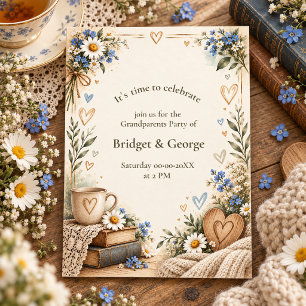 Cozy Watercolor Grandparents Day Brunch Invitation