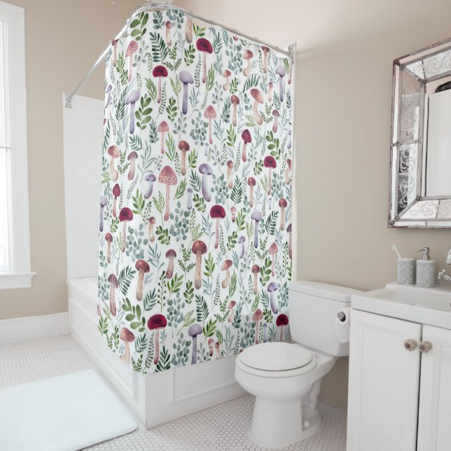Cozy Watercolor Mushrooms Pattern    (In Situ)