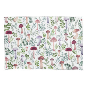 Cozy Watercolor Mushrooms Pattern   Pillowcase