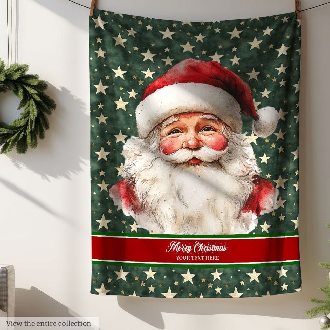 Cozy Watercolor Santa Claus Christmas Blanket (Cozy Watercolor Santa Claus Christmas Blanket )