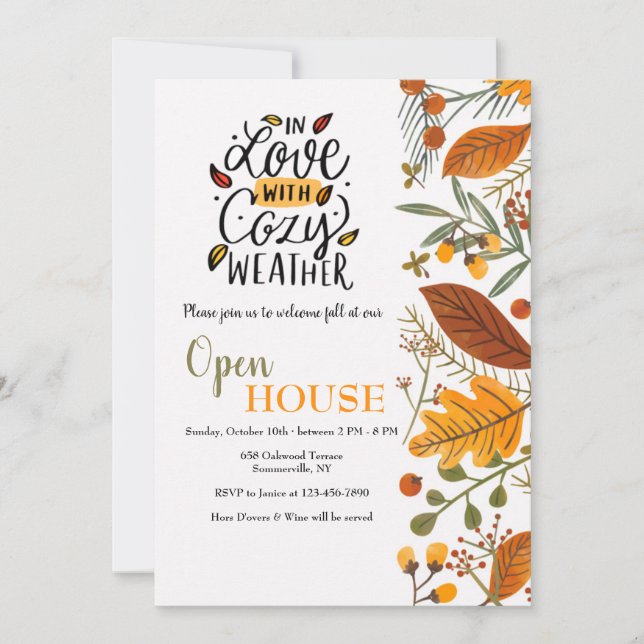 Cozy Weather Open House Invitation (Front)
