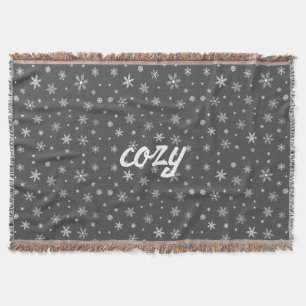 cozy welcome snowflake throw blanket