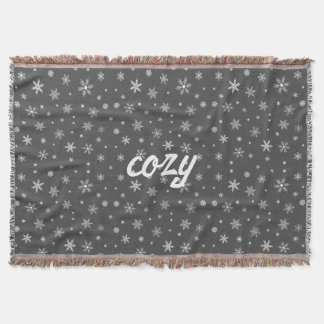 cozy welcome snowflake throw blanket