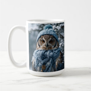 Cozy Whimsical Winter Wonderland Owl Coffee Mug