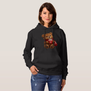 Cozy Winter Bear Hot Cocoa Women's Hoodie