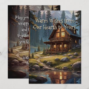 Cozy Winter Cabin Christmas Card
