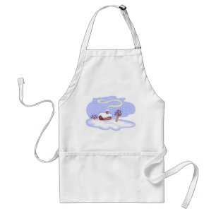 Cozy Winter Cabin in Snow Frosty Landscape Standard Apron
