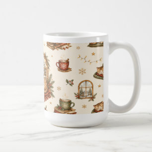 Cozy Winter Cat & Cocoa Cottagecore Mug