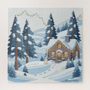 Cozy Winter Christmas Town Jigsaw Puzzle