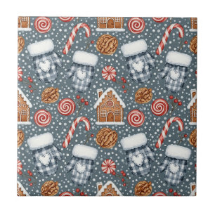 Cozy Winter Christmas with Mittens and Candy Tile