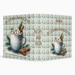 Cozy Winter Cocoa Marshmallow Scene Binder