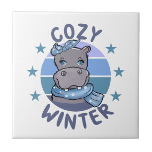 Cozy Winter Cute Animal Tile