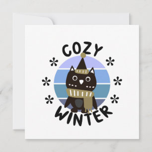 Cozy Winter, Cute Owl Card