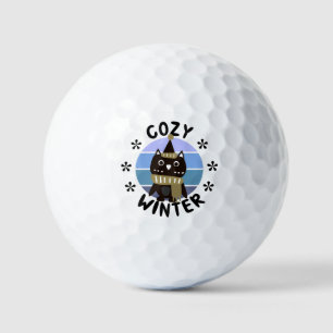 Cozy Winter, Cute Owl Golf Balls