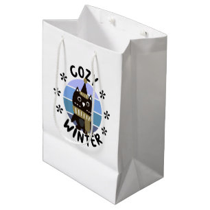 Cozy Winter, Cute Owl Medium Gift Bag