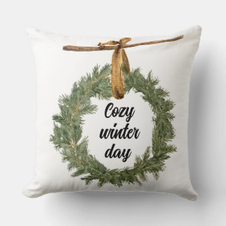 Cozy Winter Day Throw Pillow