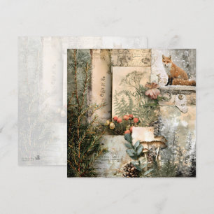 Cozy Winter Deep Cottagecore Scrapbook Page  Invitation